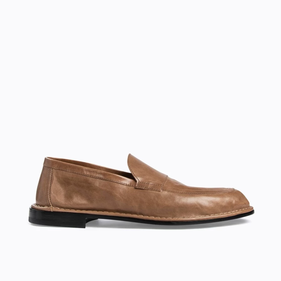 Pierre Hardy Men's Camel Noto Loafers – Premium Leather Slip-On Shoes
