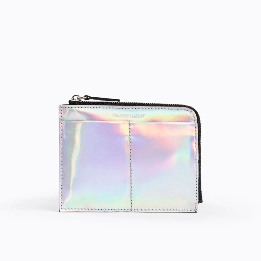 Pierre Hardy Men's Iridescent Opale Perspective Cube Wallet – Modern Designer Card Holder
