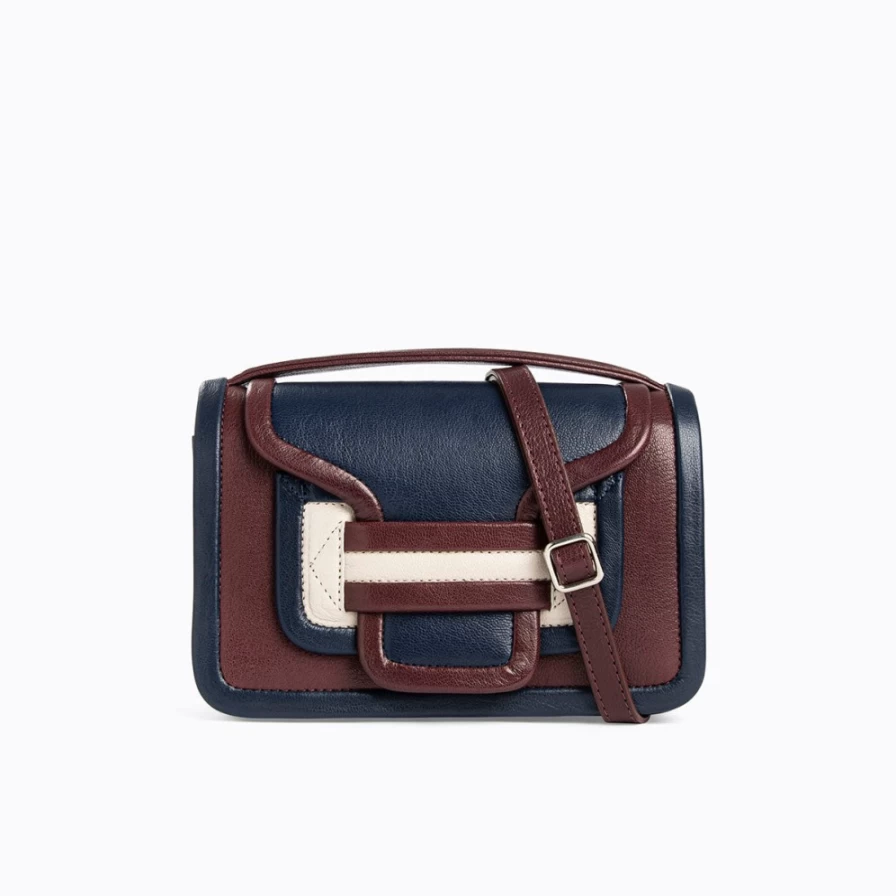 Pierre Hardy Women's Navy & Burgundy Alpha Handbag - Luxury Designer Tote for Women
