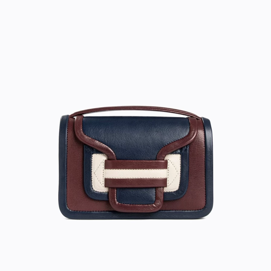 Pierre Hardy Women's Navy & Burgundy Alpha Handbag - Luxury Designer Tote for Women