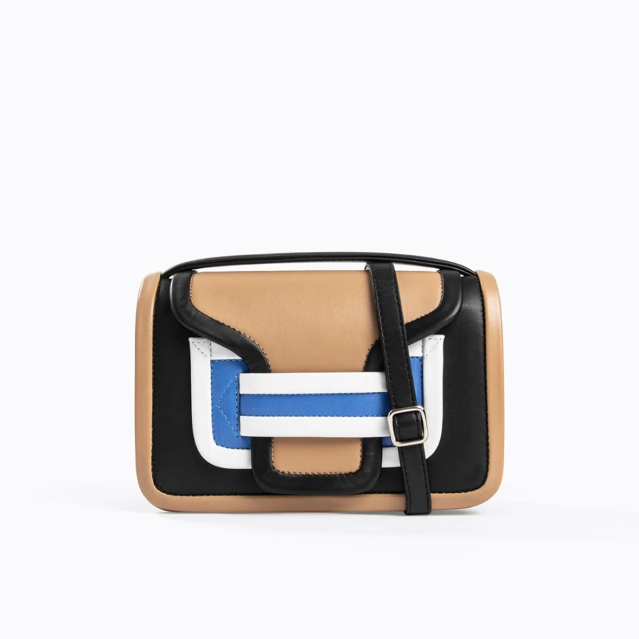 "Pierre Hardy Women's Alpha Handbag - Black, Cappuccino, Blue, White Luxury Tote"