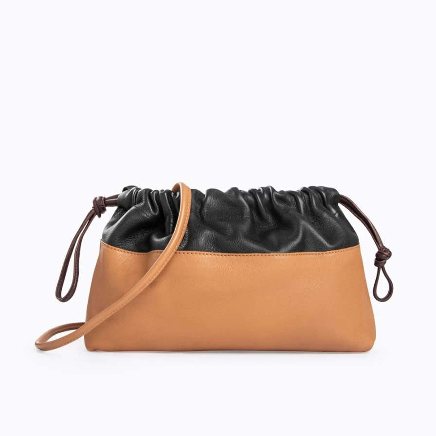 Pierre Hardy Women's Twin Clutch in Cognac & Black - Luxury Designer Handbag