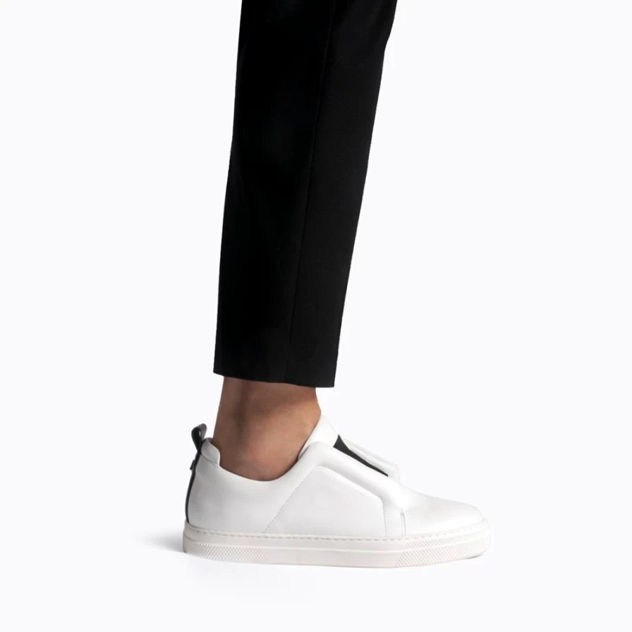 Pierre Hardy Women's White/Black Slider Sneakers - Fashionable Comfort Footwear