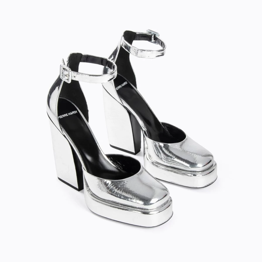Pierre Hardy Women's Silver Sean Pump Luxury Heels