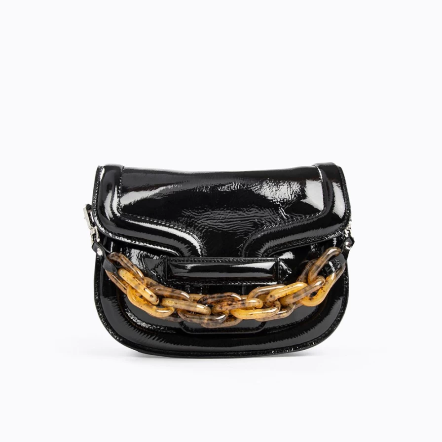 Pierre Hardy Women's Mini Alphaville Bag in Black & Tortoise - Luxury Crossbody Handbag