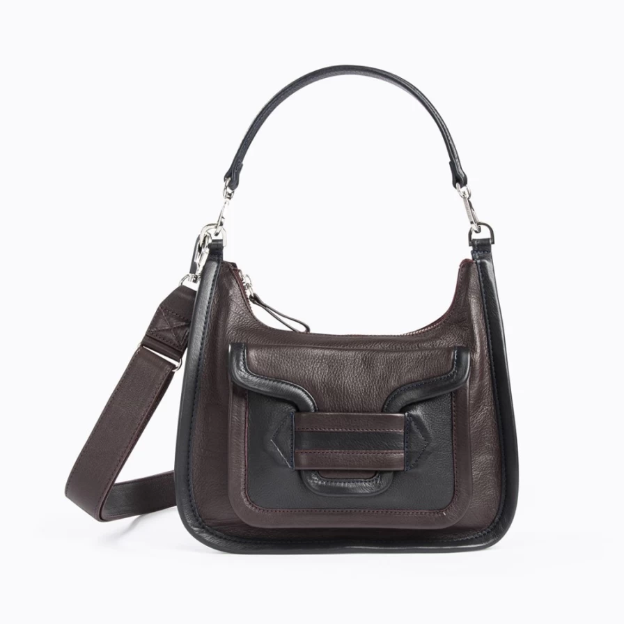 Pierre Hardy Women's Alpha Day Miss Bag in Burgundy/Navy - Luxury Handbag for Women