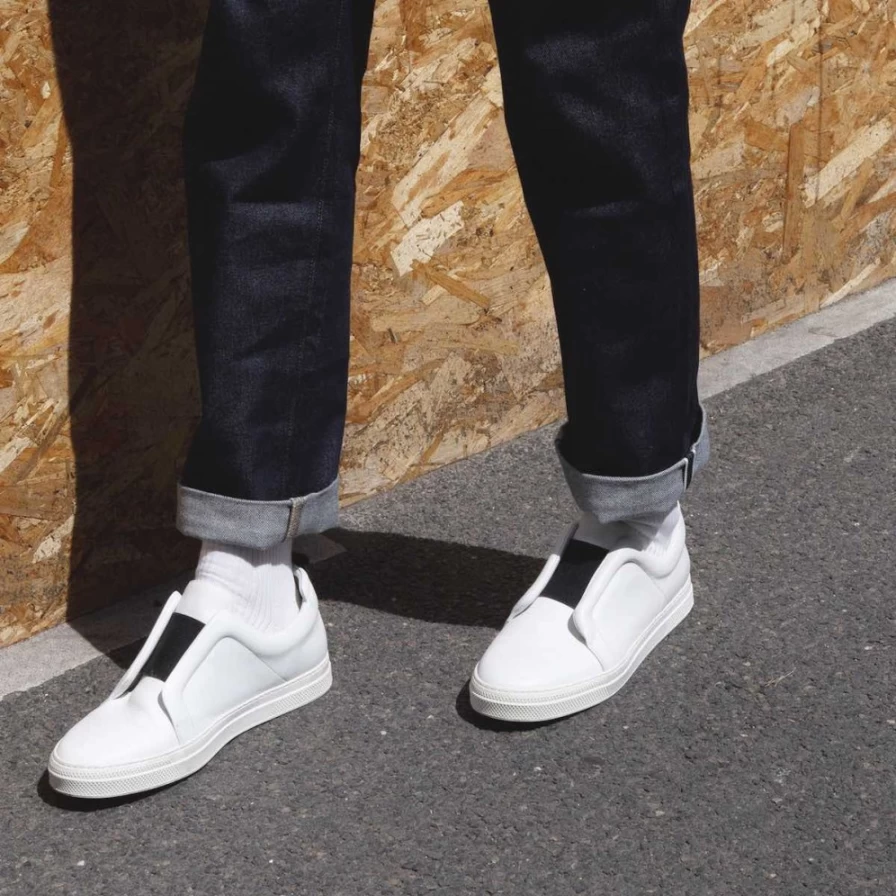Pierre Hardy Men's White/Black Slider Sneakers – Stylish & Comfortable Footwear
