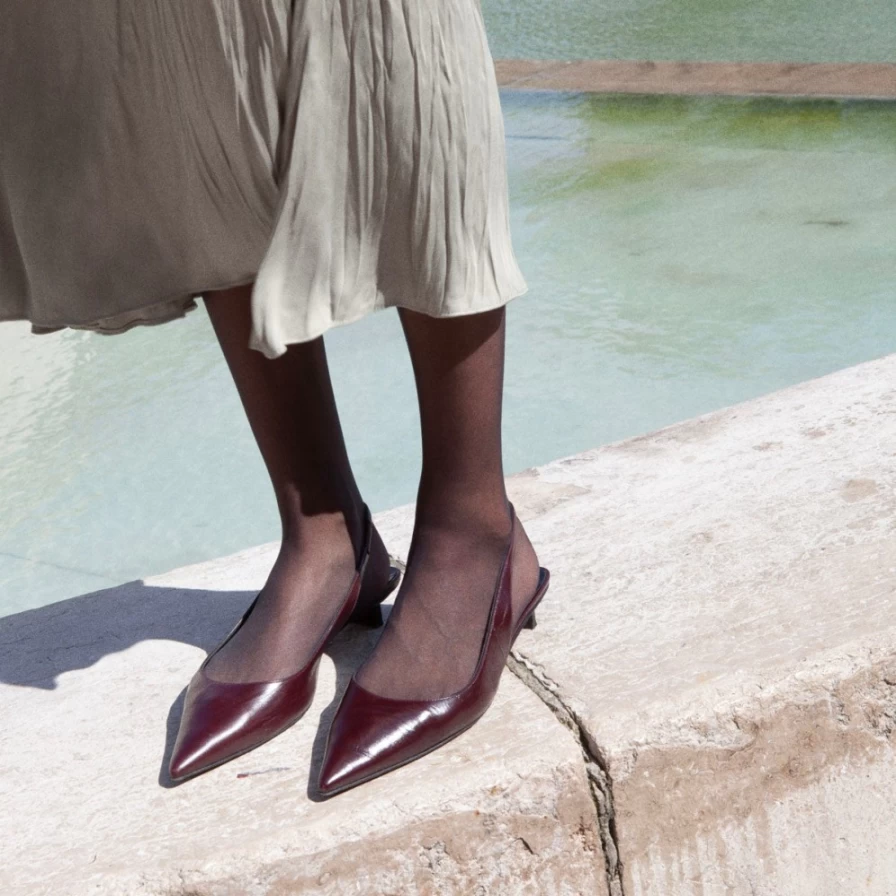 Pierre Hardy Women's Burgundy Stella Slingback Heels