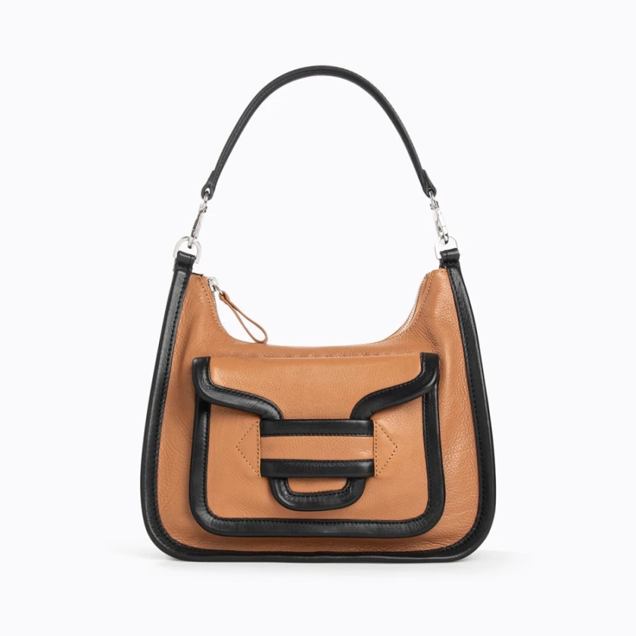 Pierre Hardy Women's Alpha Day Miss Bag in Cognac & Black - Luxury Handbag