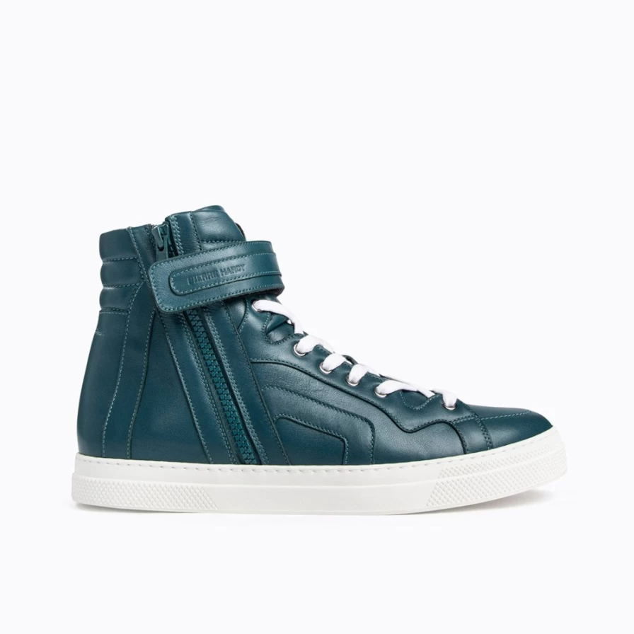 Pierre Hardy Men's Petrol High-Top Sneakers - 112 Collection