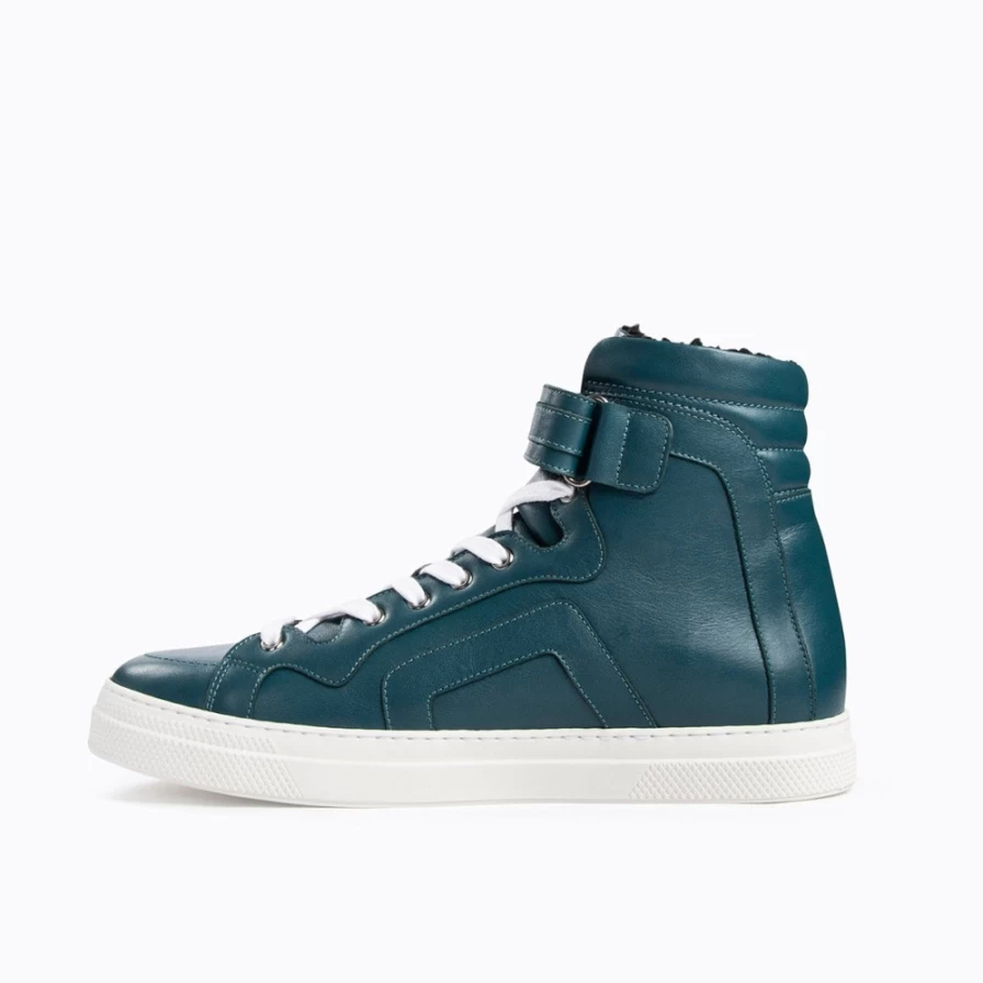 Pierre Hardy Men's Petrol High-Top Sneakers - 112 Collection