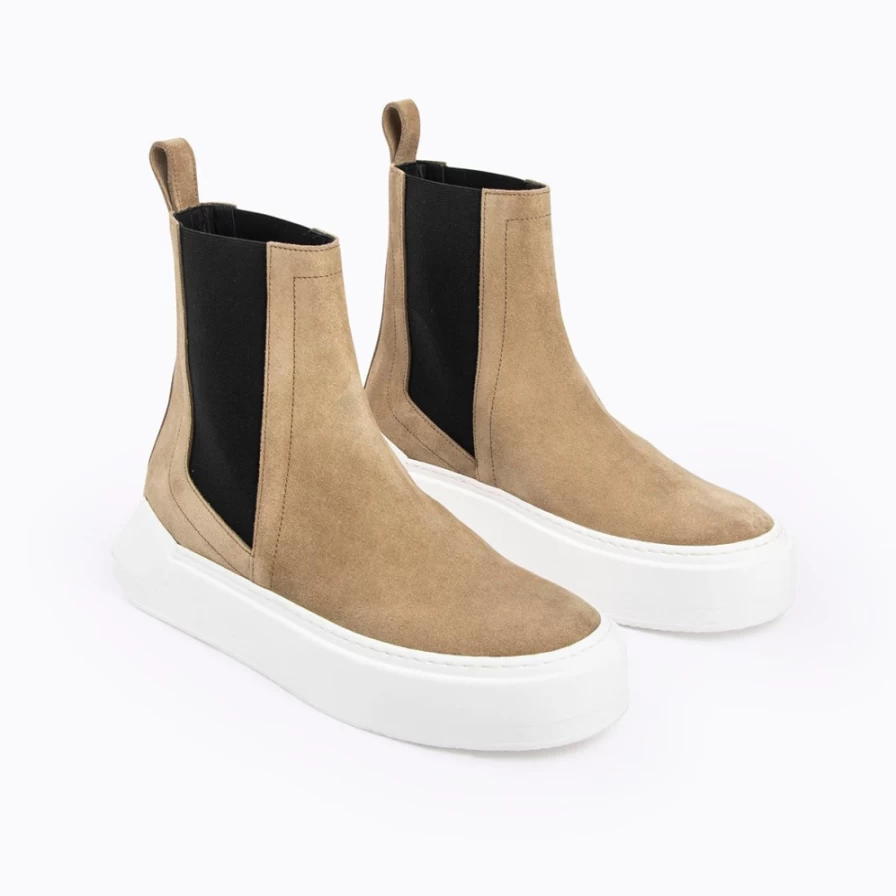 Pierre Hardy Women's Beige Chelsea Cubix High-Top Sneakers