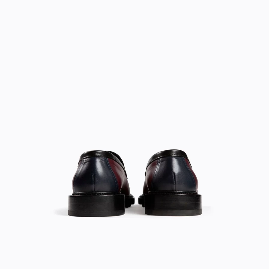 "Pierre Hardy Men's John Loafer in Burgundy, Navy & Black | Premium Leather Shoes"