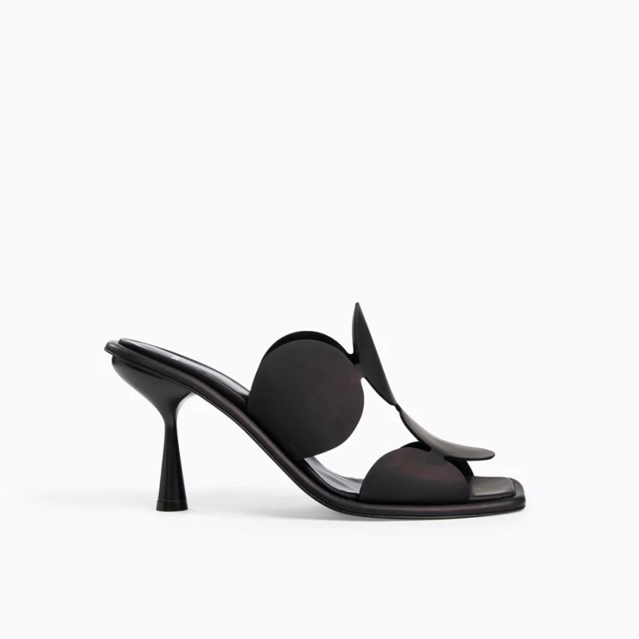 Pierre Hardy Women's Black Lava Bulles Heeled Mule Sandals
