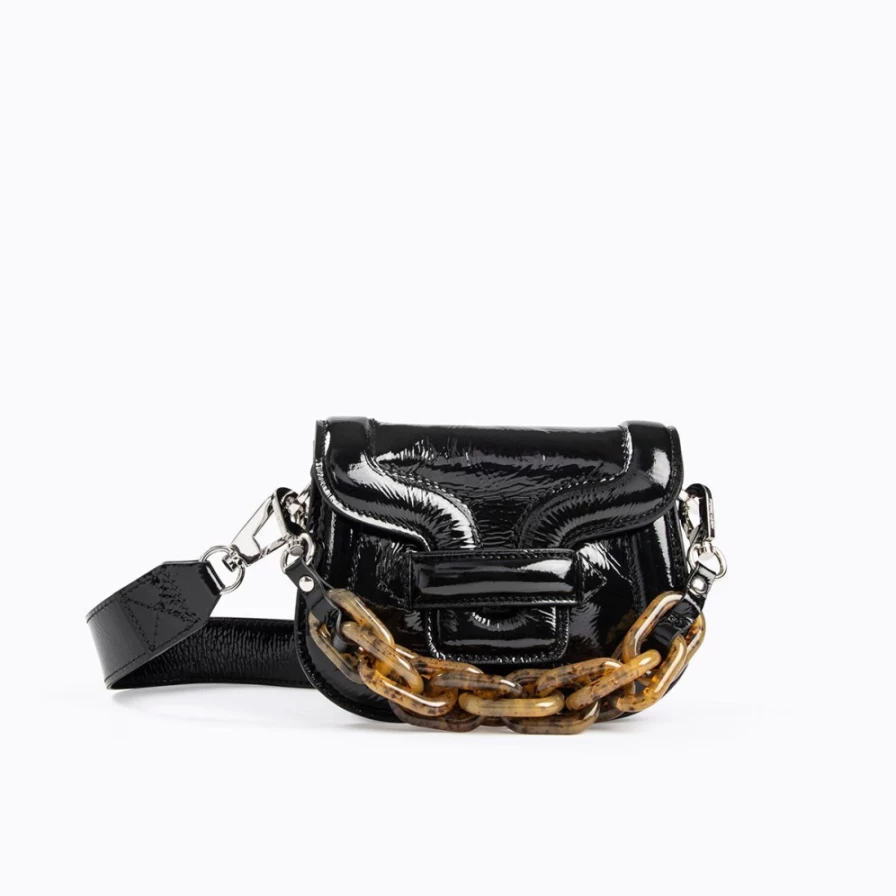 Pierre Hardy Women's Micro Alphaville Bag - Black/Tortoise Crossbody Bag