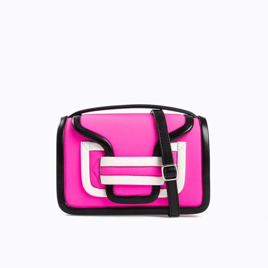 Pierre Hardy Women's Pink & Black Alpha Handbag - Luxury Designer Crossbody Bag