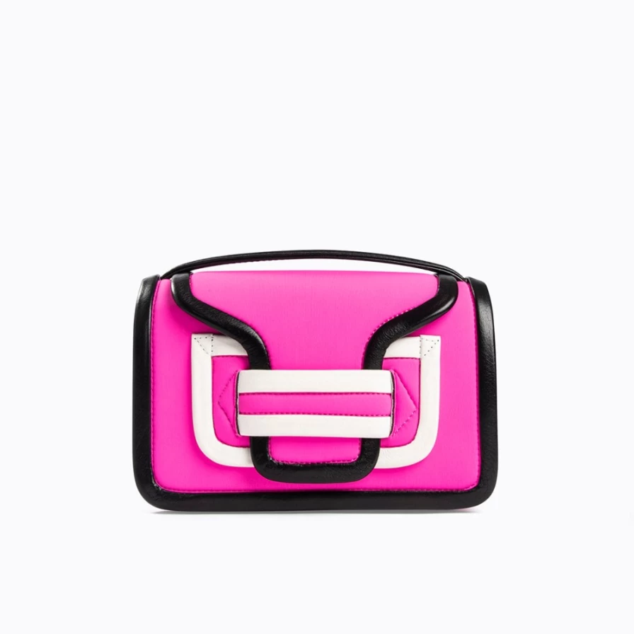 Pierre Hardy Women's Pink & Black Alpha Handbag - Luxury Designer Crossbody Bag