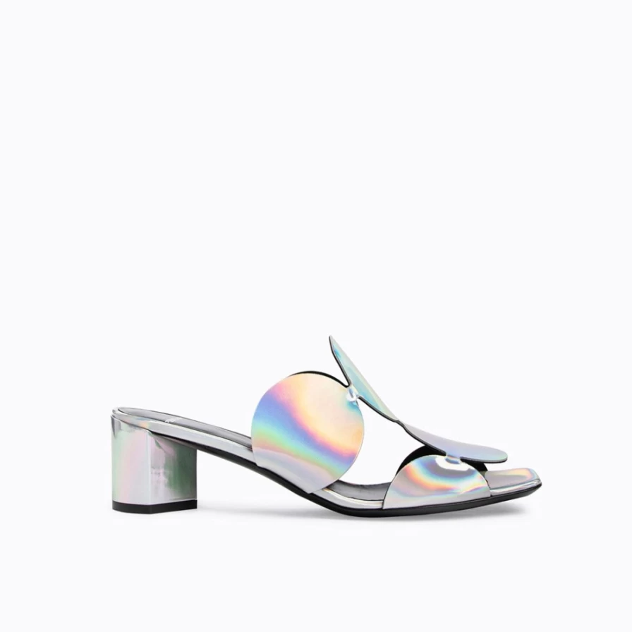 Pierre Hardy Women's Iridescent Opale Bulles Heeled Mule Shoes