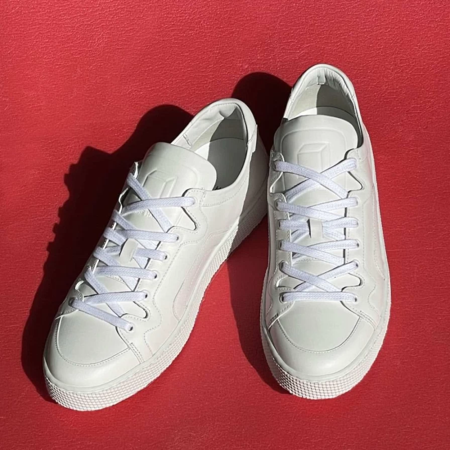 Pierre Hardy Men's White 104 Sneakers - Classic White Athletic Shoes for Men