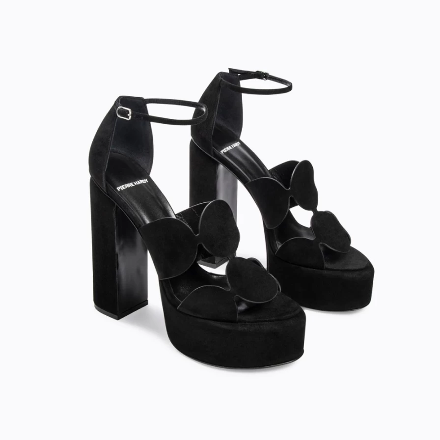 Pierre Hardy Women's Black Disco Heeled Sandal - Bulles Design