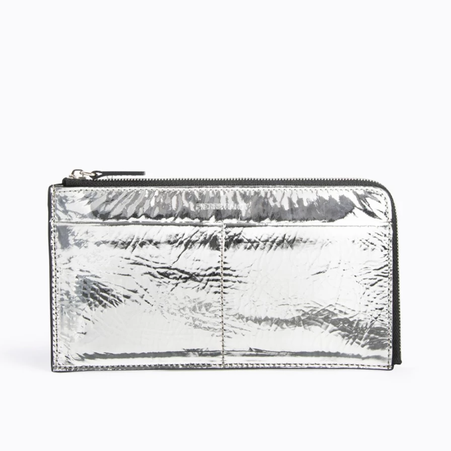 Pierre Hardy Women's Silver Maxi Perspective Cube Wallet - Stylish & Compact Design